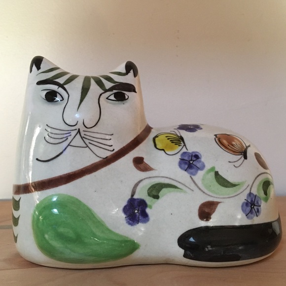 Other - Vintage Tonala Cat Mexican Pottery Signed Cat